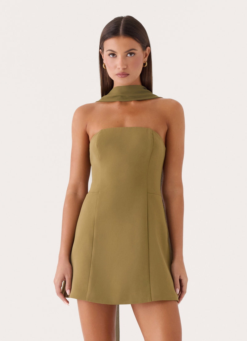 For Love Mini Dress - Olive Green