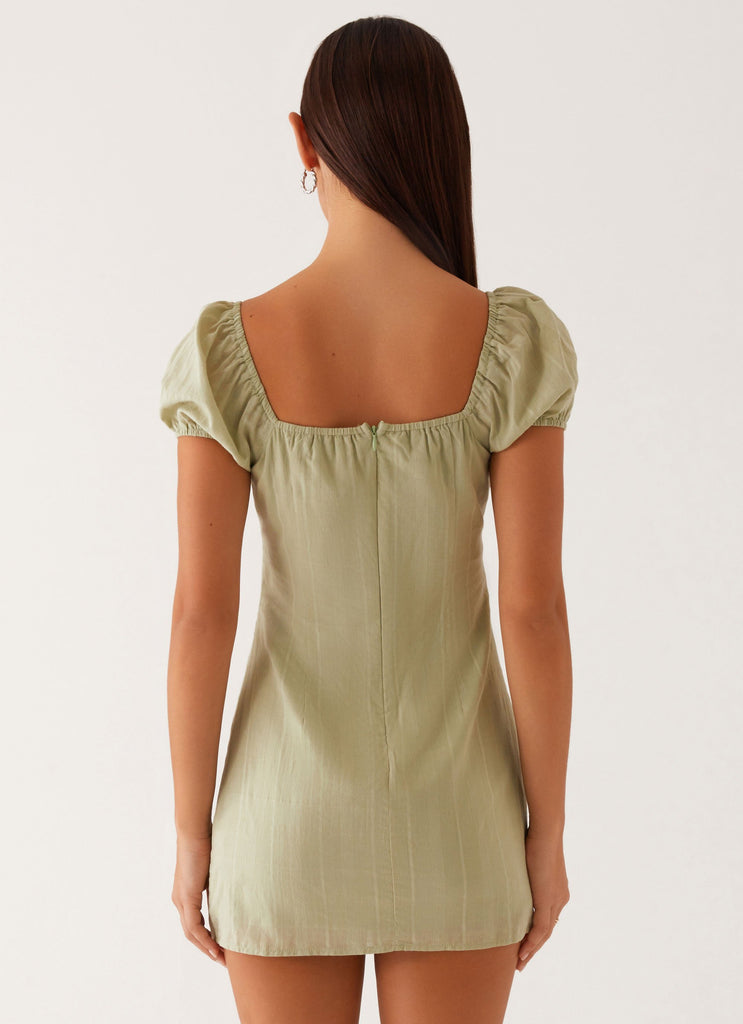 Fran Mini Dress - Pastel Green