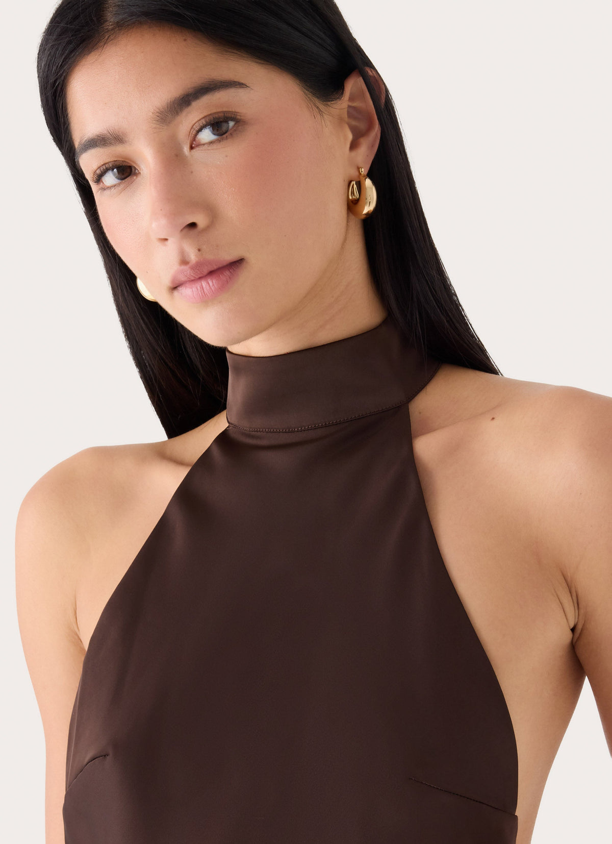 Gelita Halter Maxi Dress - Chocolate