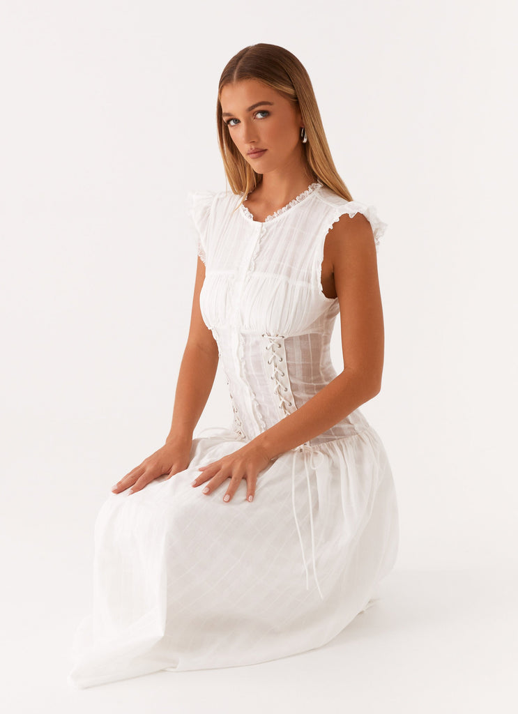 Genevieve Midi Dress - White