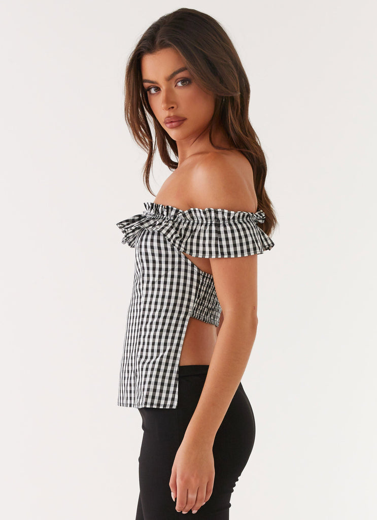 Gwyneth Top - Black Gingham