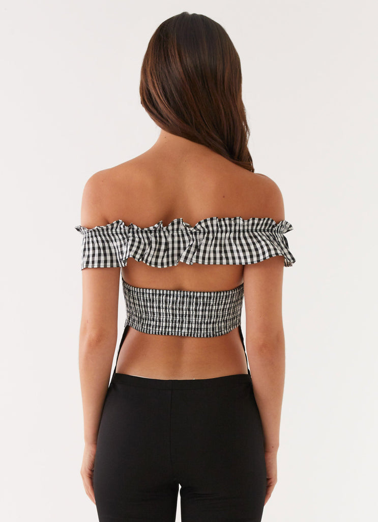 Gwyneth Top - Black Gingham