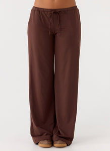 Hard To Tame Stretch Sweatpants - Chocolate