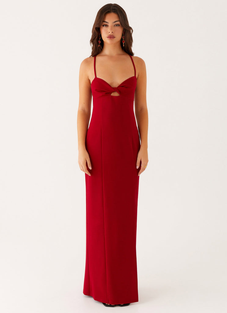 Heartbreaker Maxi Dress - Deep Red