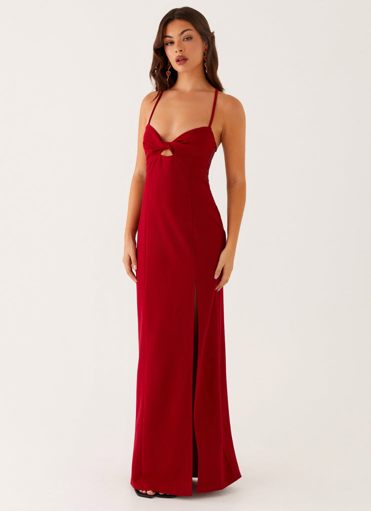 Heartbreaker Maxi Dress - Deep Red