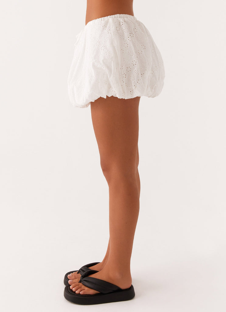 Heaven Sent Bubble Mini Skirt - White