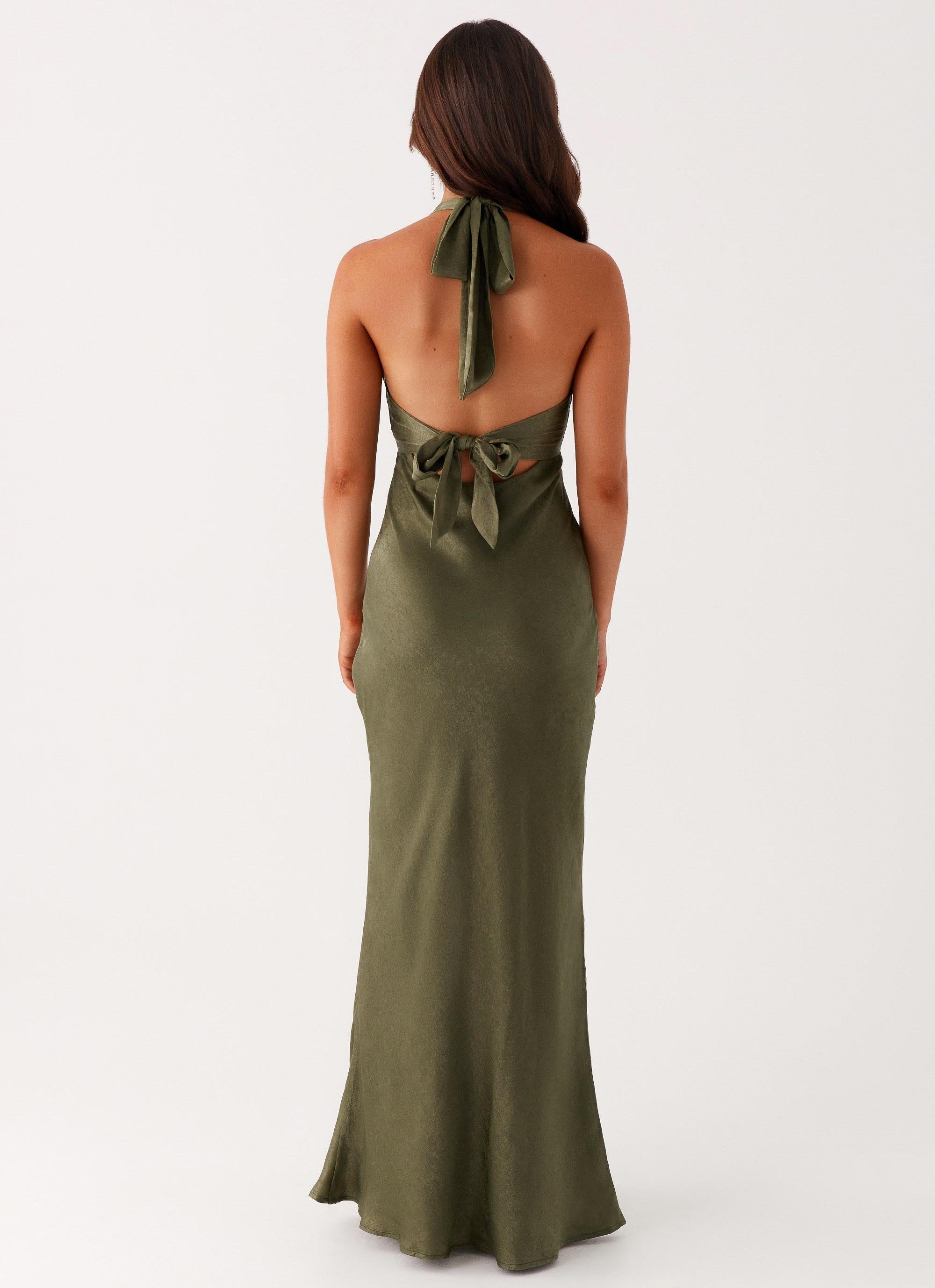 Heavy Hearted Satin Maxi Dress