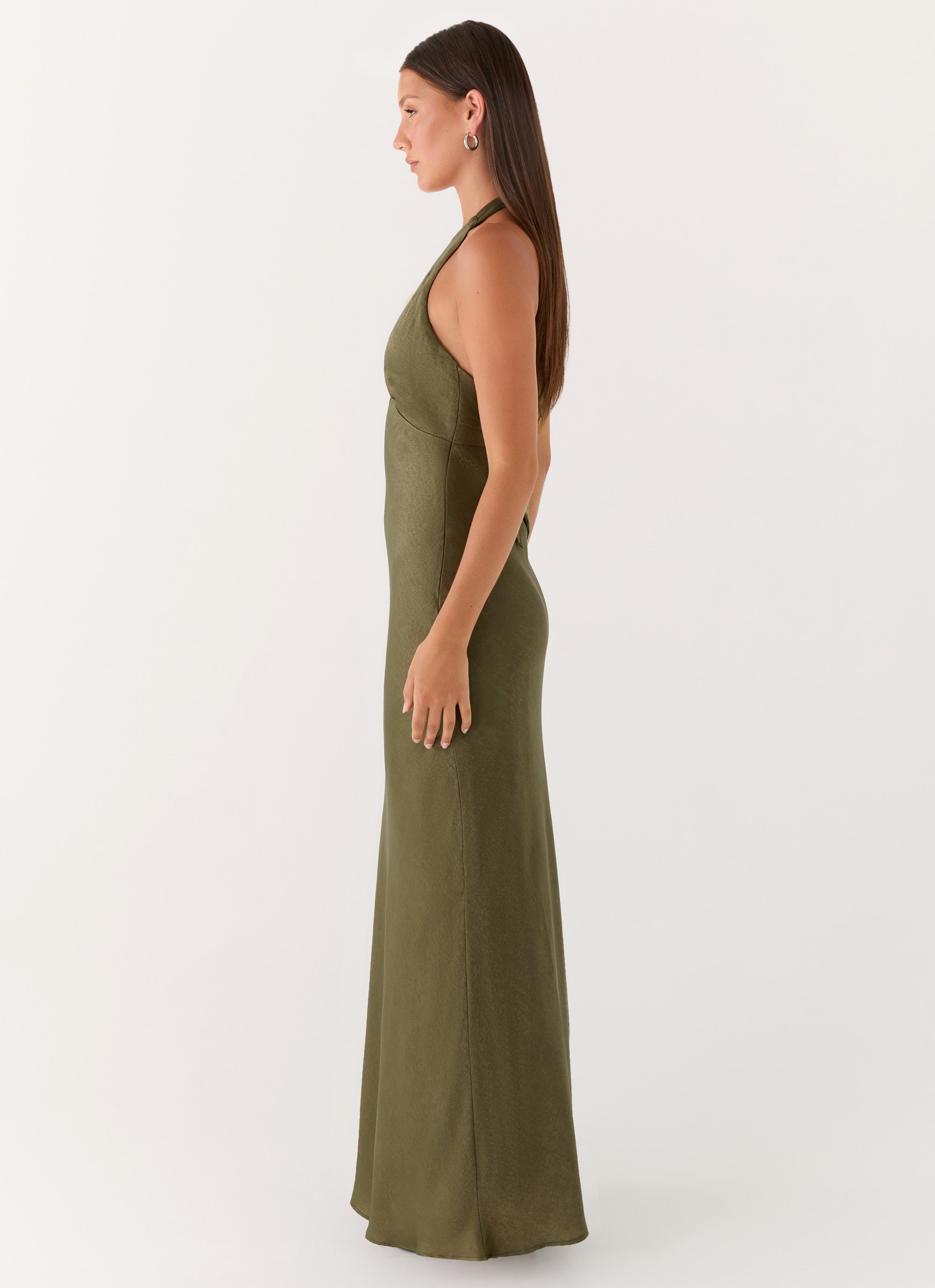 Heavy Hearted Satin Maxi Dress
