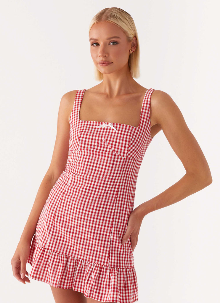 Honesty Mini Dress - Red Gingham