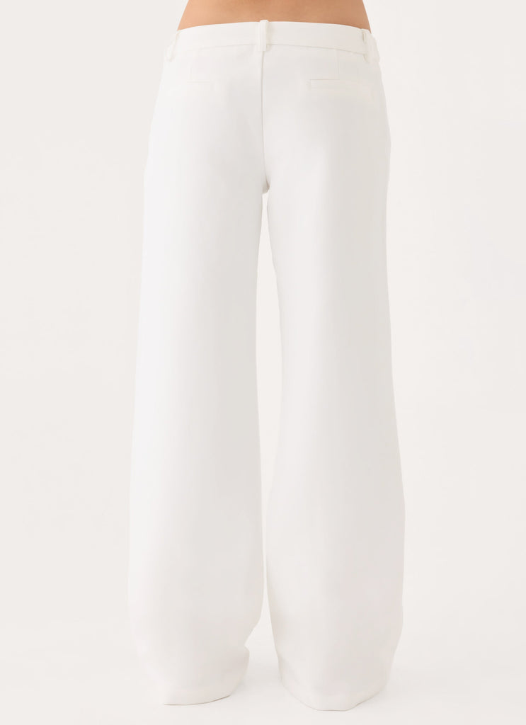 Hot As Ice Low Rise Pants - White