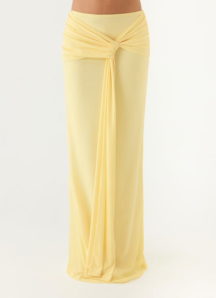 In Destiny Wrap Maxi Skirt - Yellow