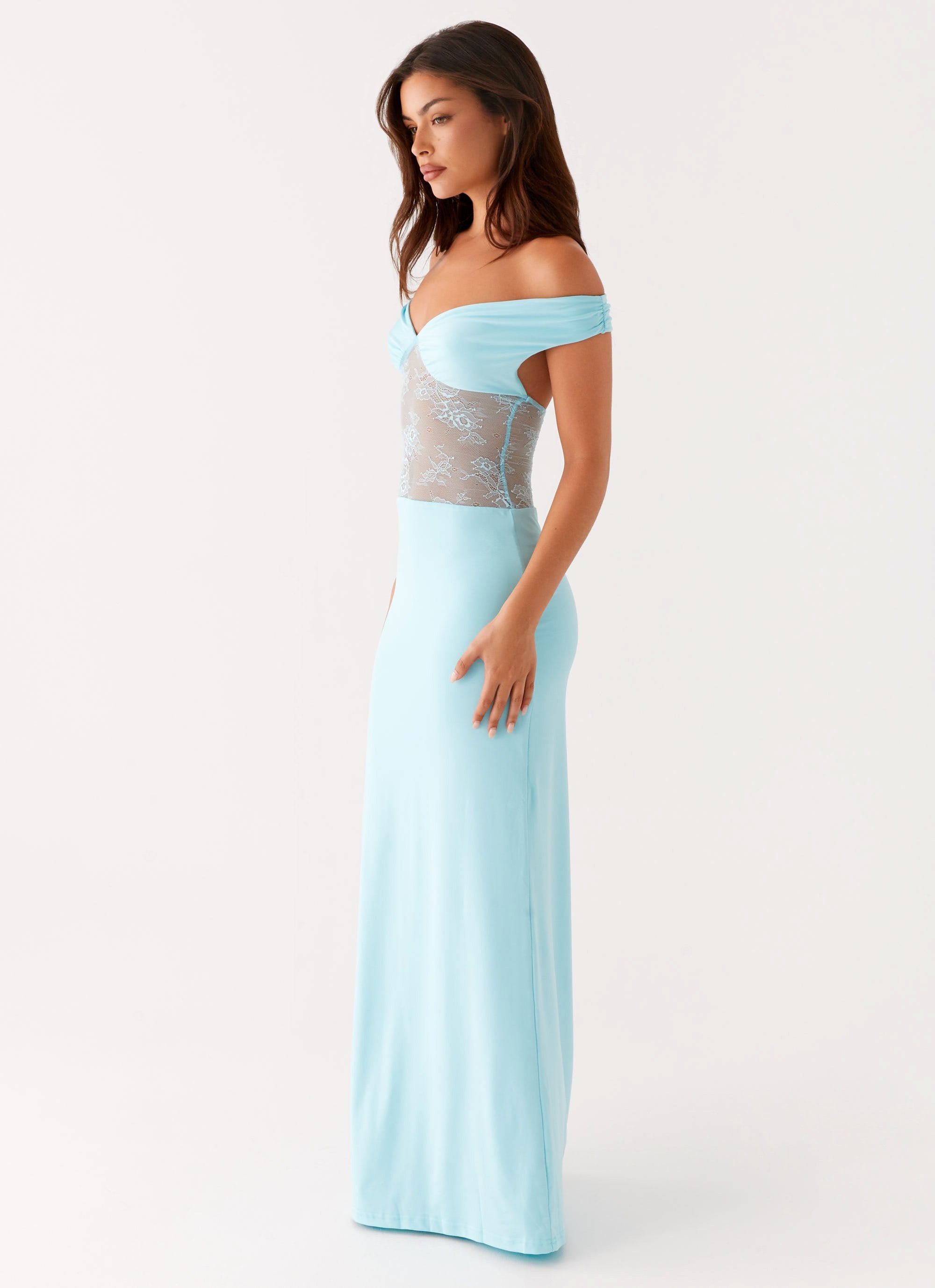 Infatuation Lace Maxi Dress - Turquoise – Peppermayo Europe