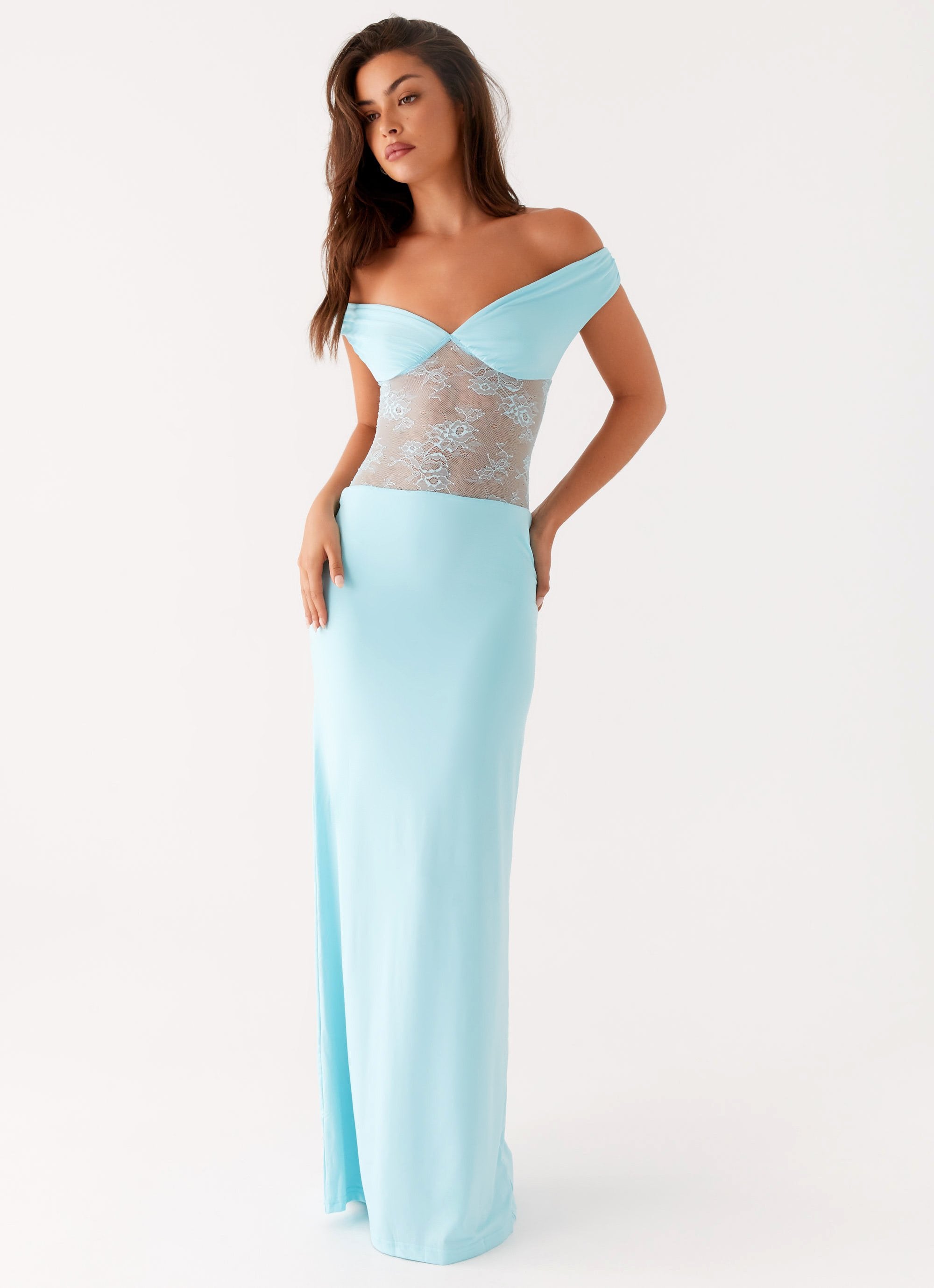Infatuation Lace Maxi Dress - Turquoise – Peppermayo Europe