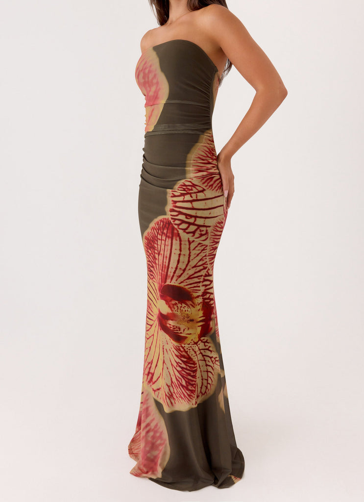 Iroha Strapless Maxi Dress - Jungle Grove