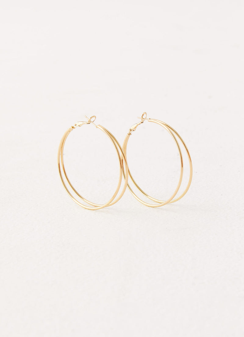 Isabetta Hoop Earrings Gold 1 Peppermayo