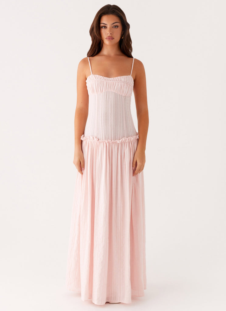 Jacinda Drop Waist Maxi Dress - Pink