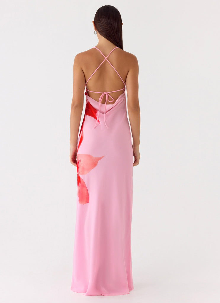 Jasmyn Cowl Maxi Dress - Pink Petal