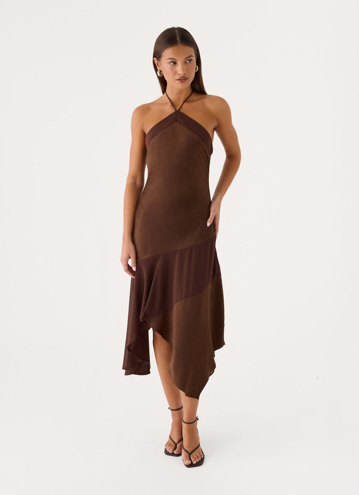 Jinli Midi Dress - Chocolate