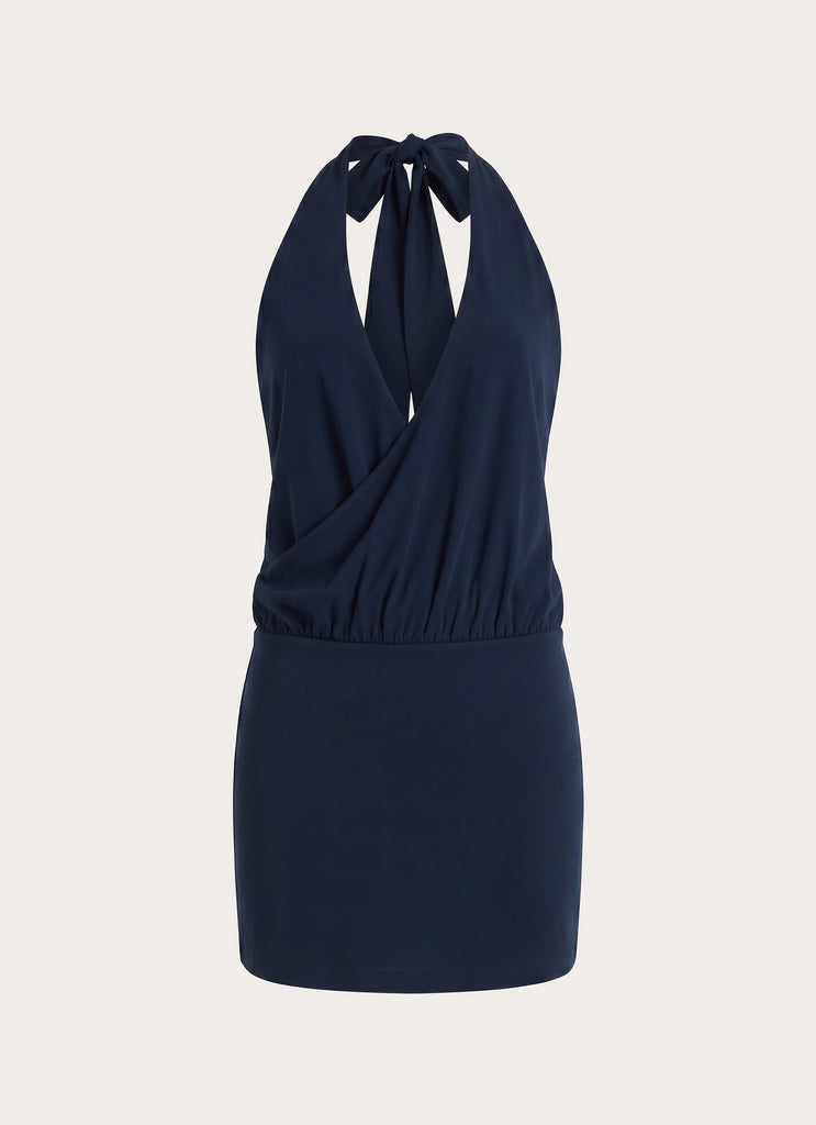 Just Thinking Mini Dress - Midnight Slate