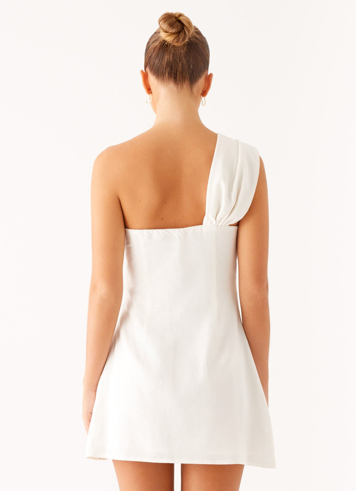 Kameron Linen Mini Dress  - White