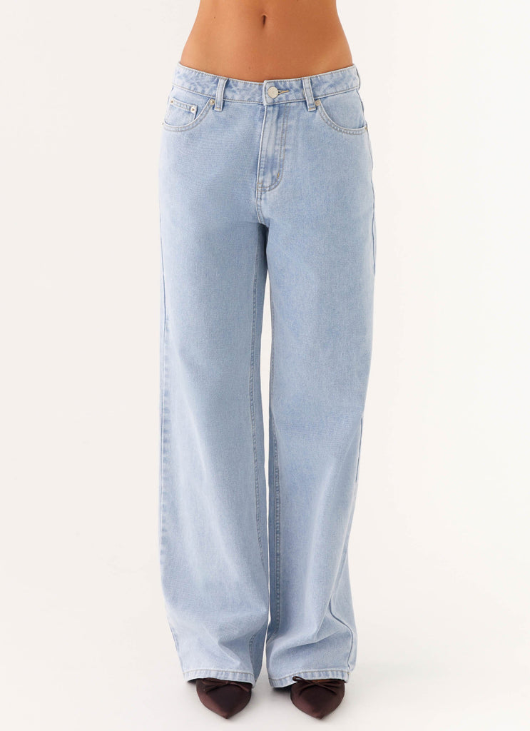 Keanna Low Rise Denim Jeans - Sky