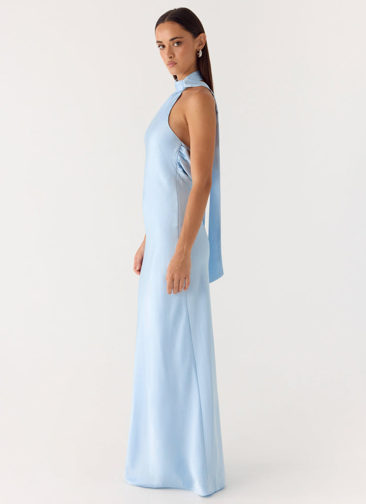 Keena Scarf Maxi Dress - Blue
