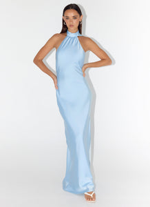 Keena Scarf Maxi Dress - Blue