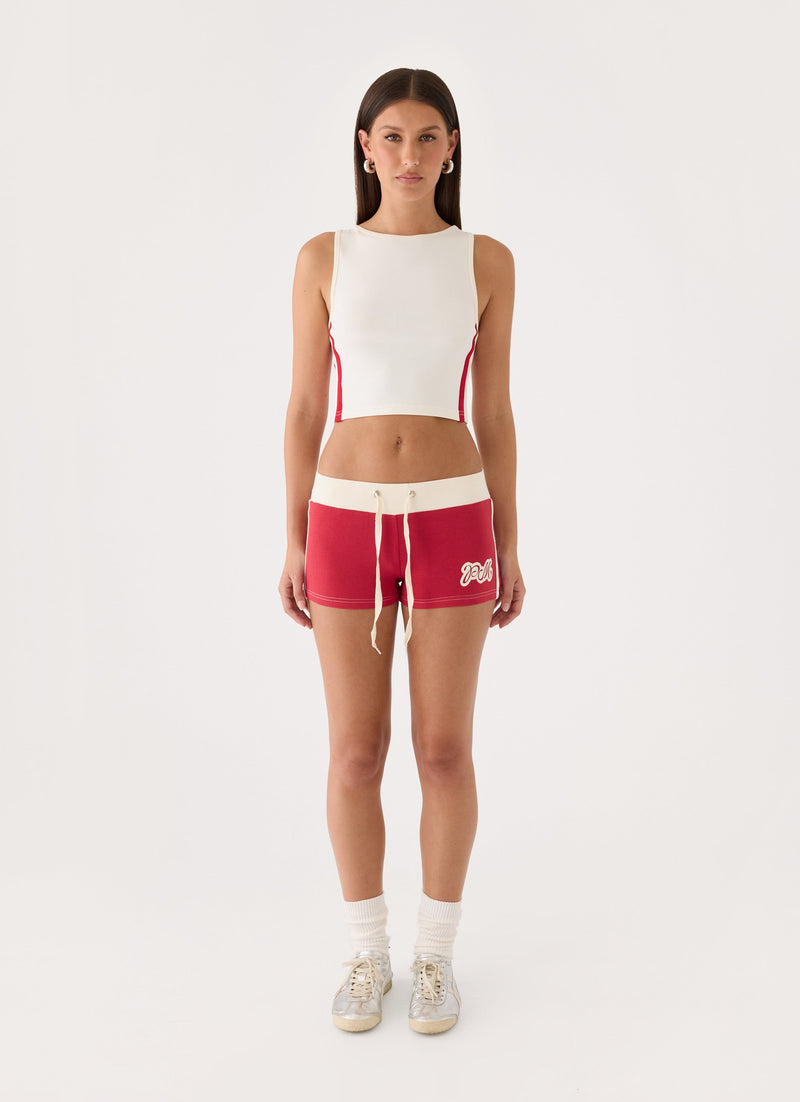LA Haze Cropped Tank - Cream
