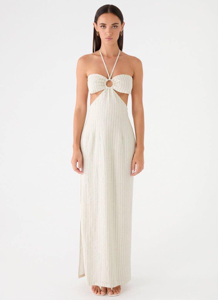 Laid Bare Maxi Dress - Desert Stripe