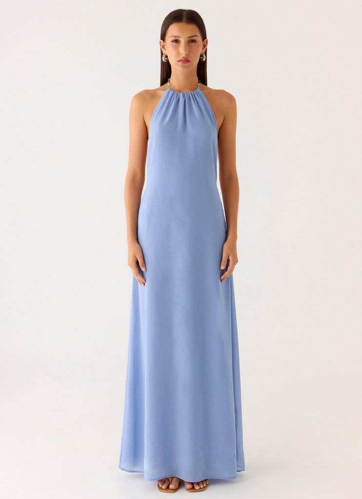 Le Soleil Halter Maxi Dress - Periwinkle