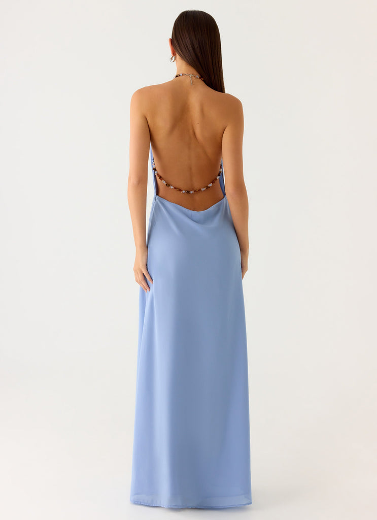 Le Soleil Halter Maxi Dress - Periwinkle