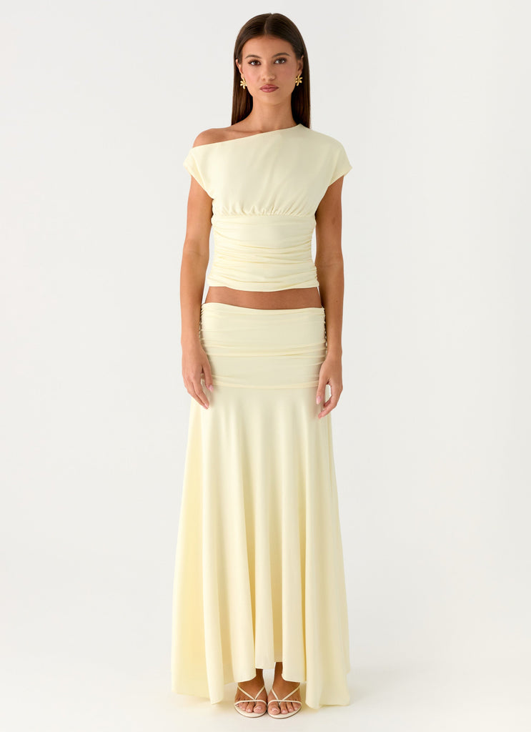 Liana Asymmetrical Top - Yellow