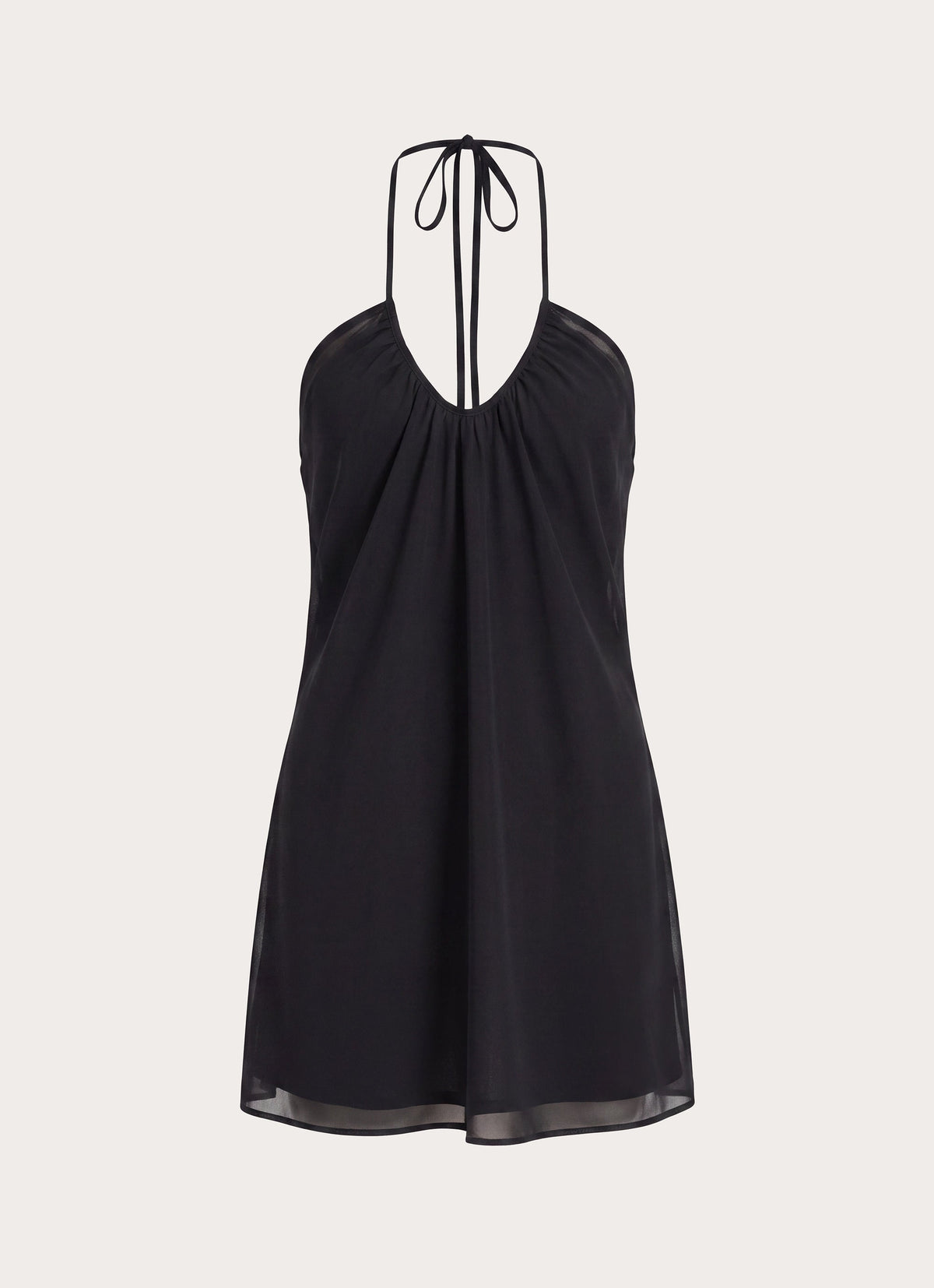 Lilliette Chiffon Mini Dress - Black