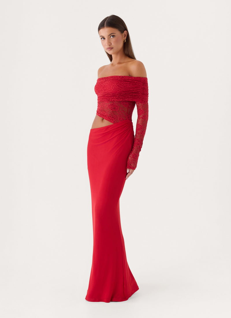 Linna Maxi Dress - Red