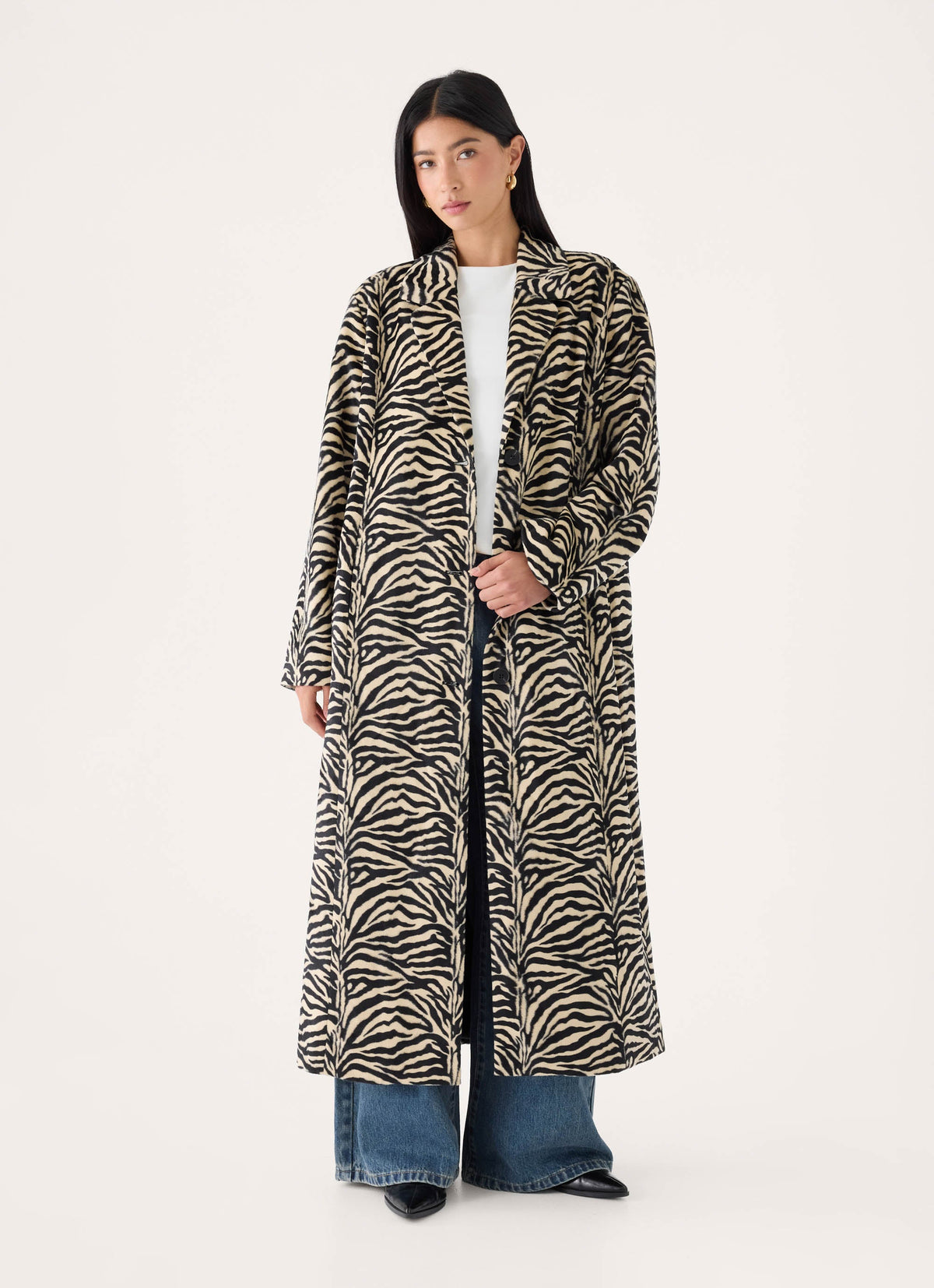 Lirena Fitted Zebra Coat - Zebra