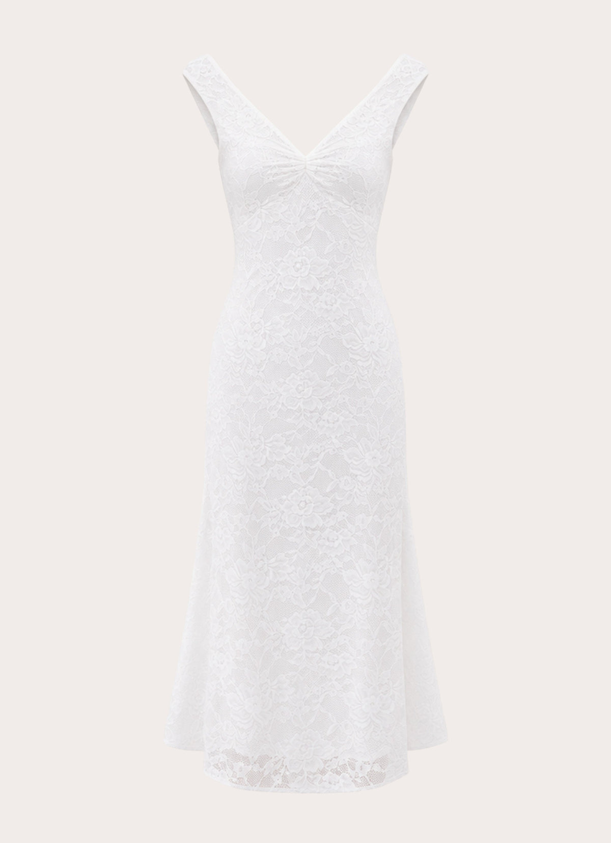 Love Street Lace Midi Dress - White