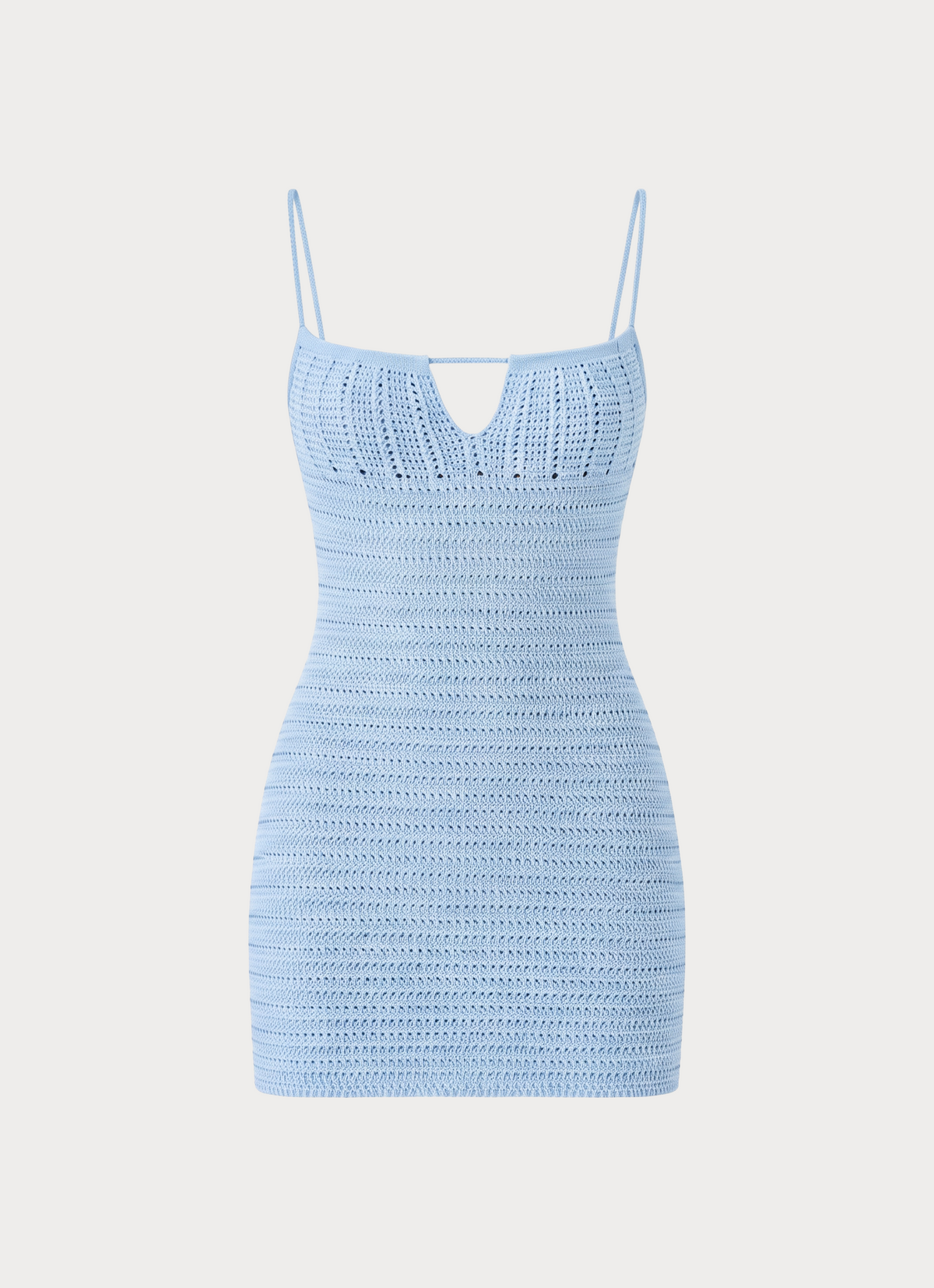 Luci Crochet Mini Dress - Pale Blue
