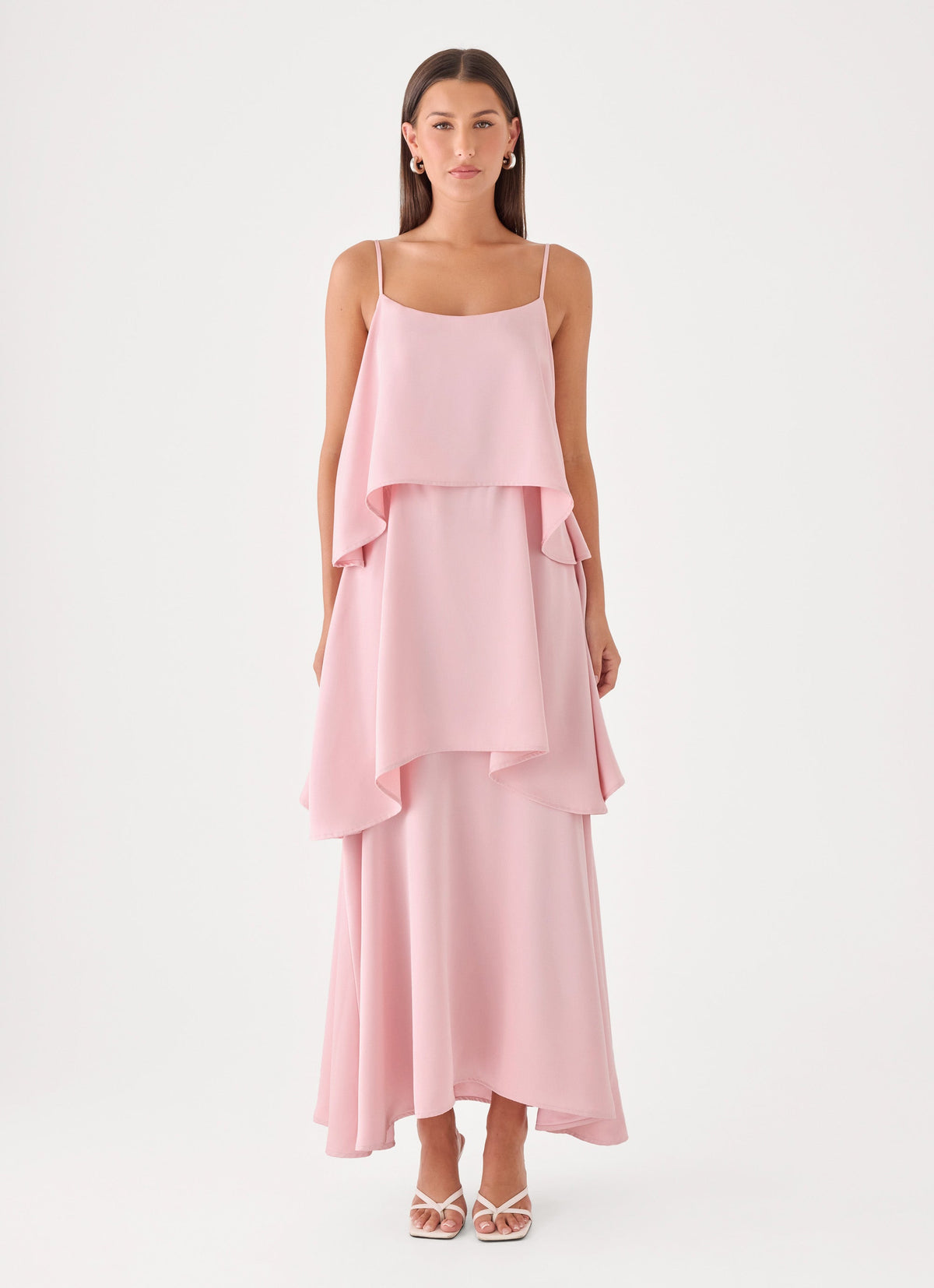 Lucy Tiered Maxi Dress - Soft Pink