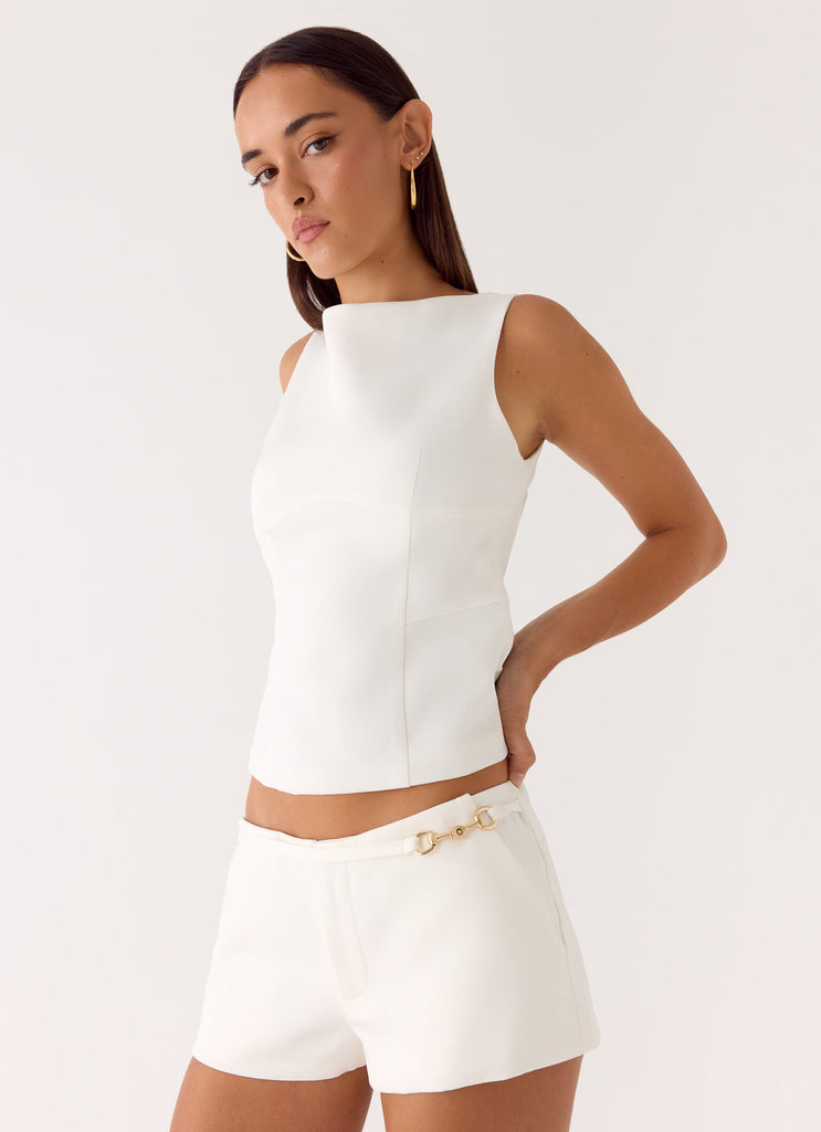 Lulita Belted Shorts - White