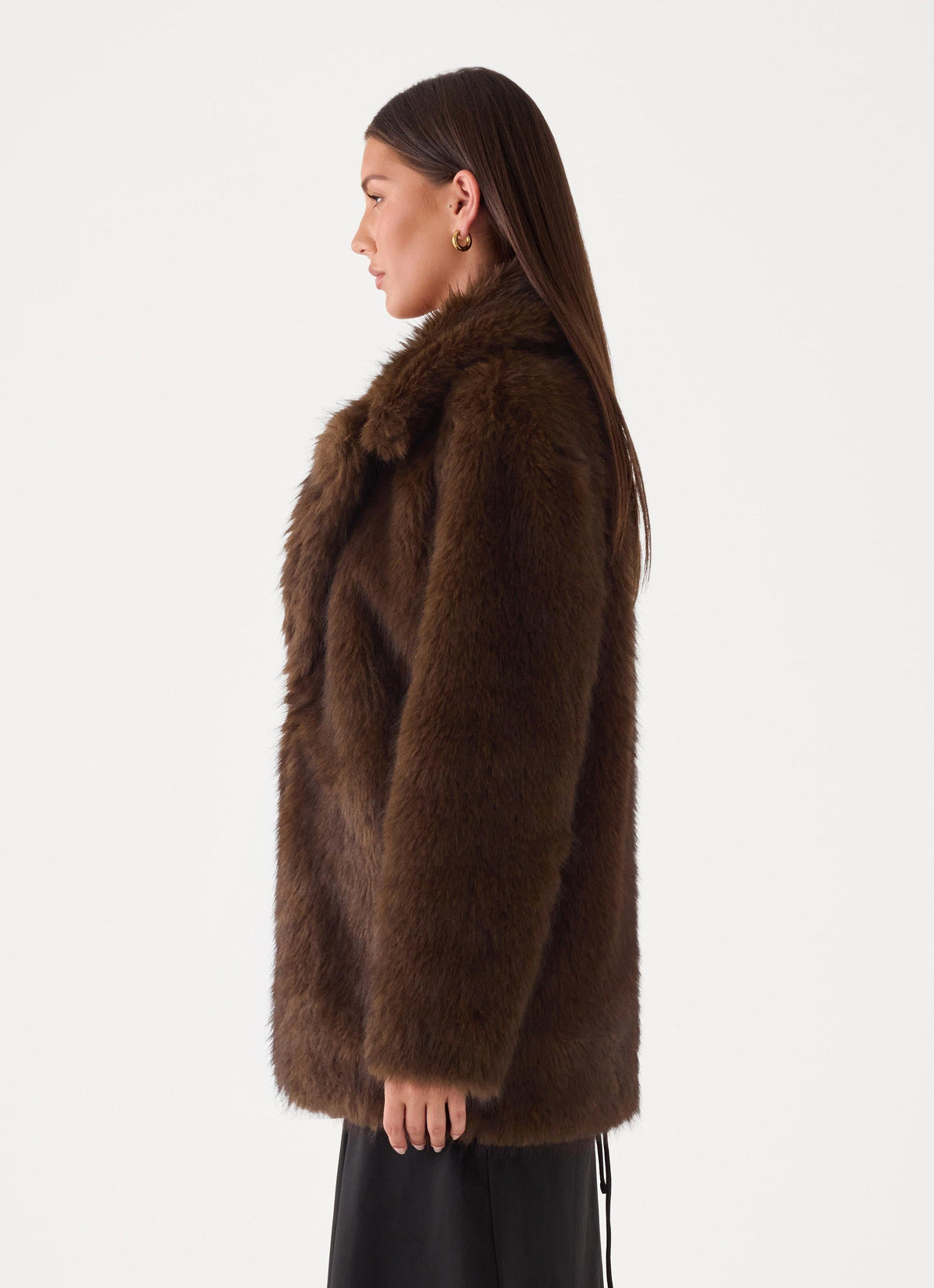 Lunaria Faux Fur Jacket - Brown