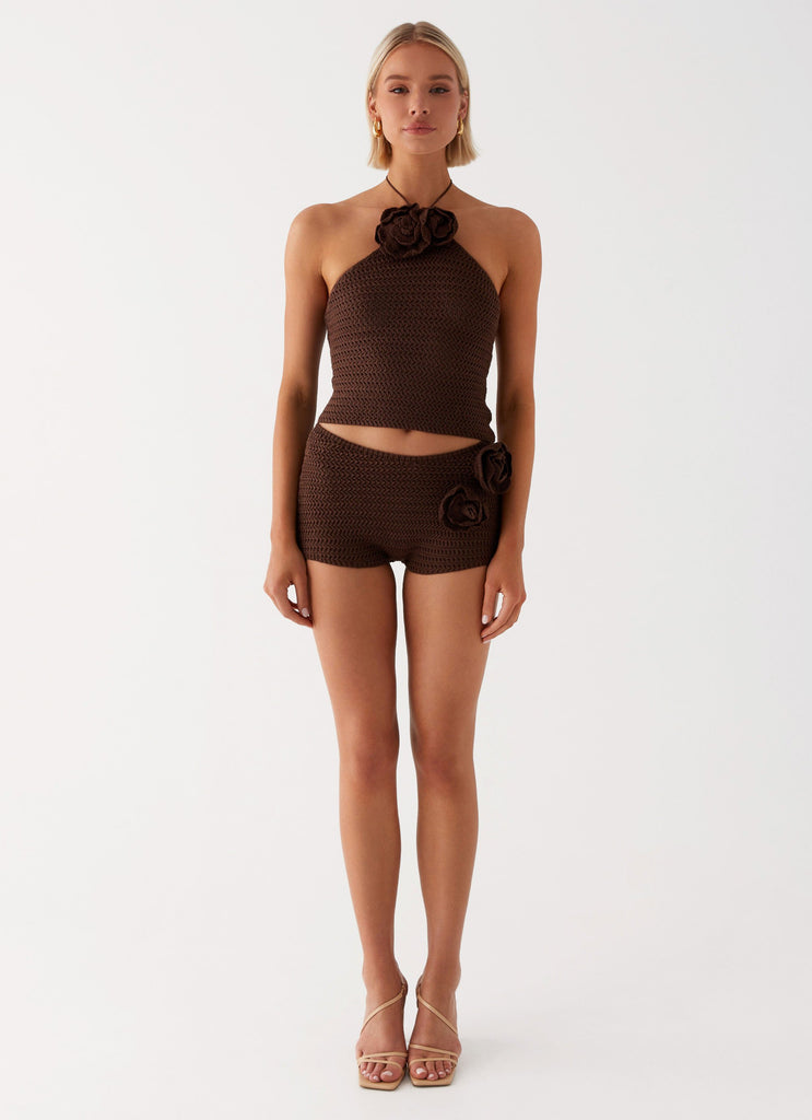 Womens Deal in the colour Breaker Mini Dress  in the colour  Brown Beige in front of a light grey background