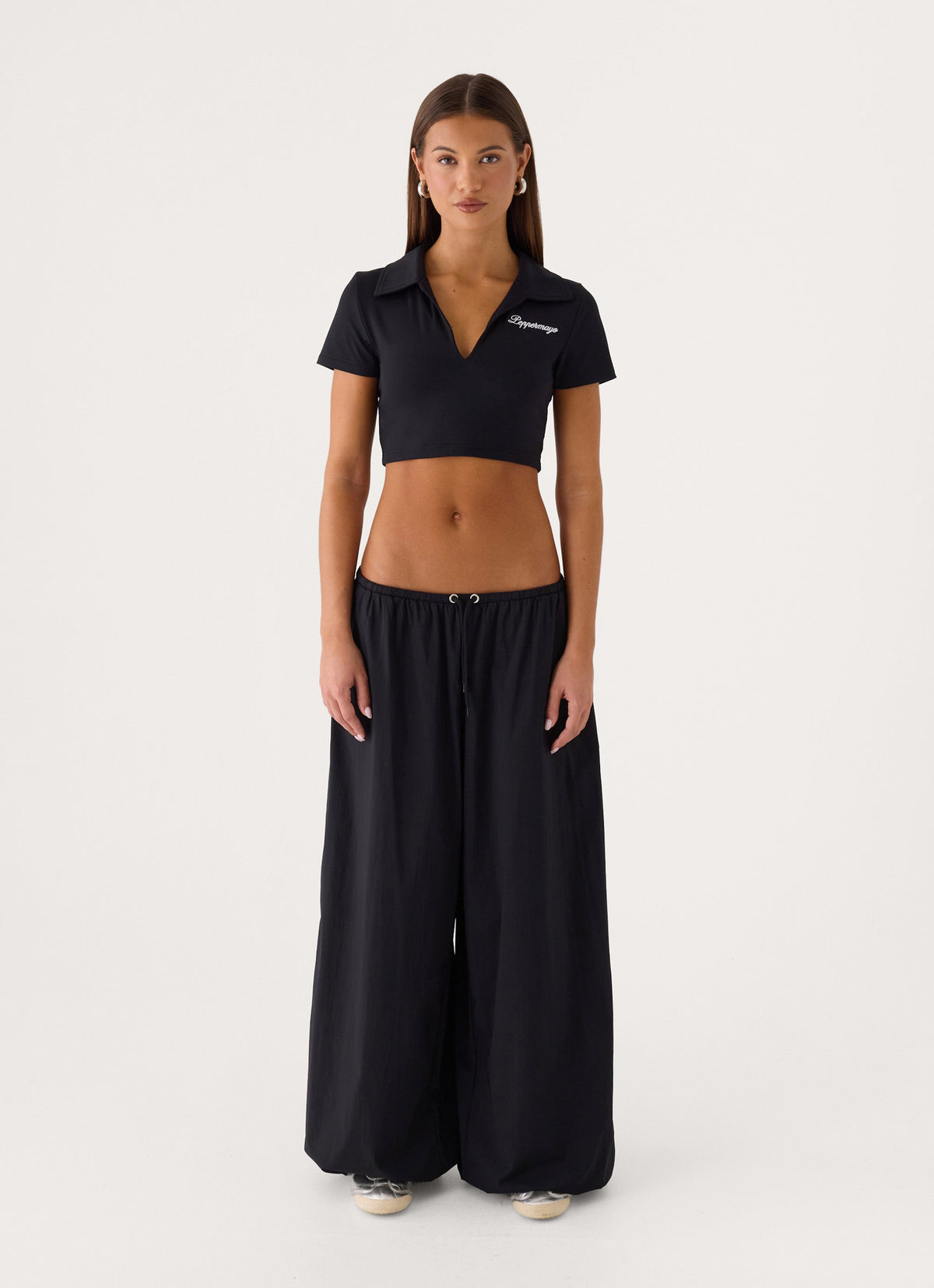 Main Character Parachute Pants - Black