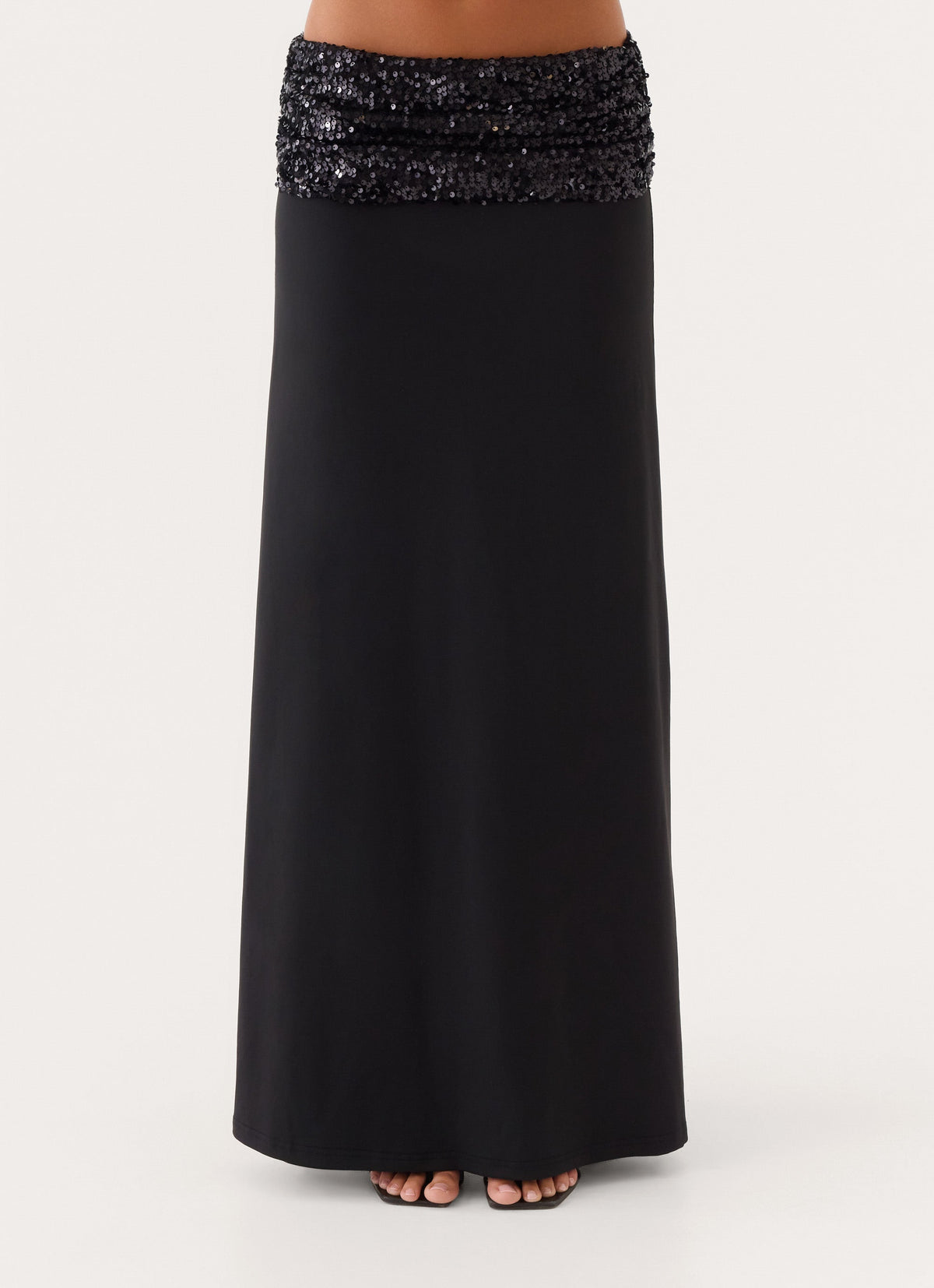 Marista Sequin Maxi Skirt - Black