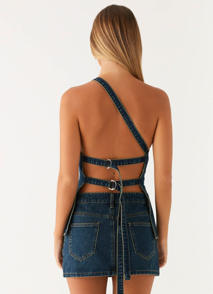 Maysa Denim Top - Washed Denim