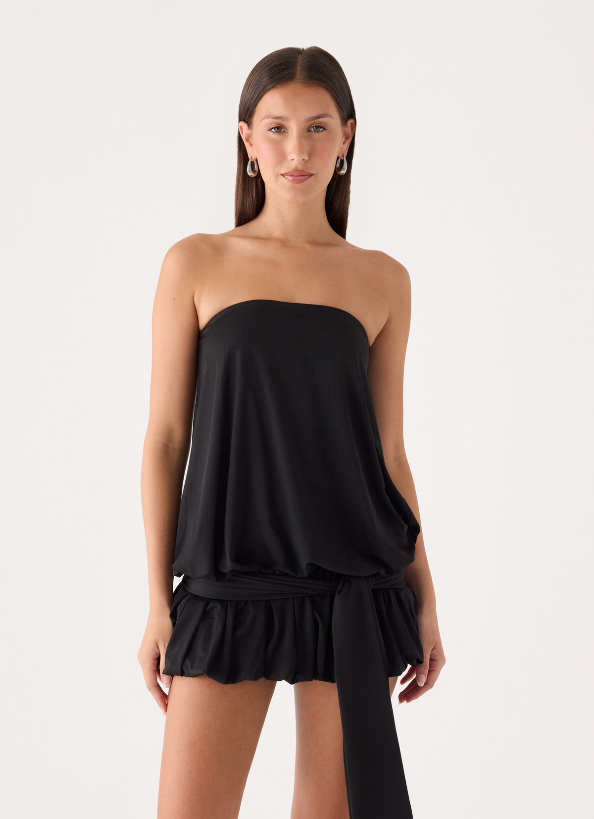 Mazie Strapless Mini Dress - Black