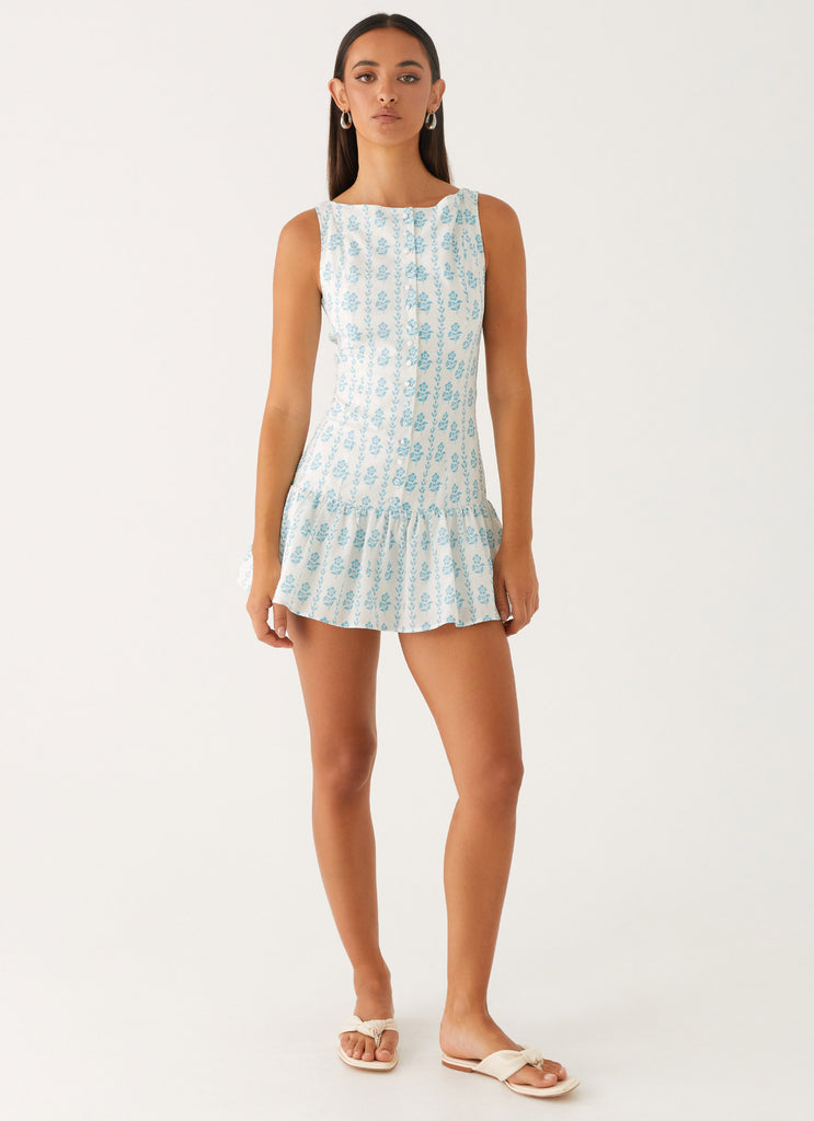 Meggie Linen Mini Dress - Sweet Daydream Print