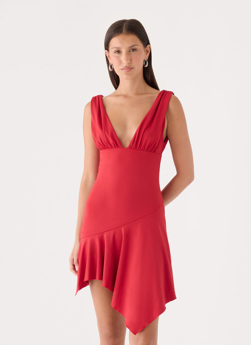 Megyn Mini Dress - Chilli Red