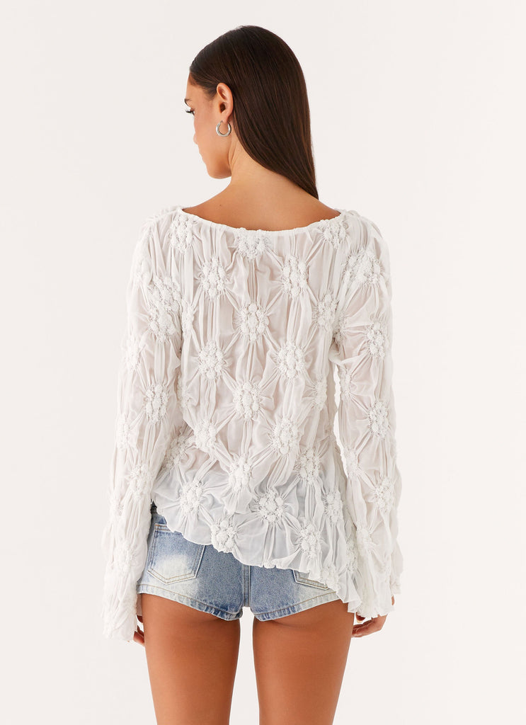 Mia Long Sleeve Top - Ivory