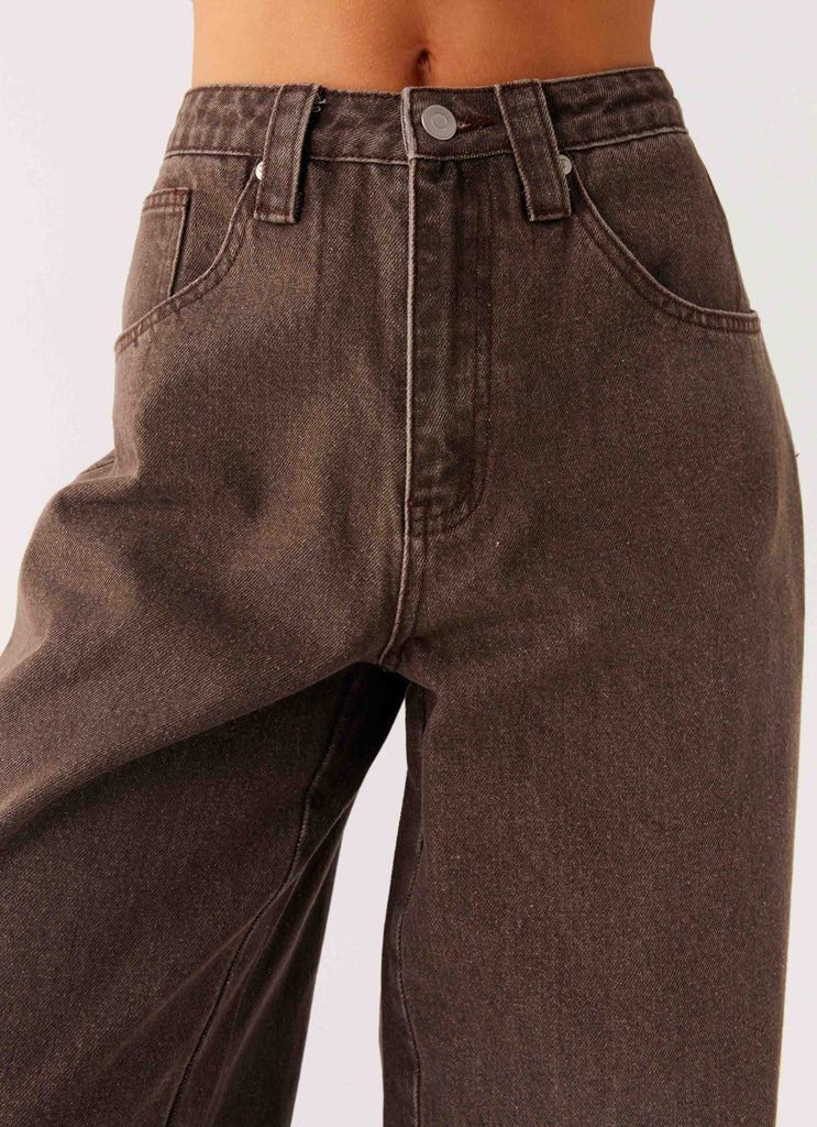 Midwest Low Rise Jeans - Light Wash Chocolate