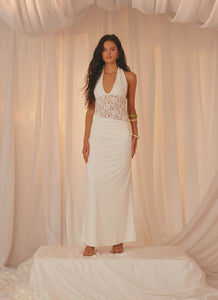 Miri Halter Maxi Dress - Ivory